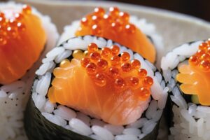 masago on sushi rolls