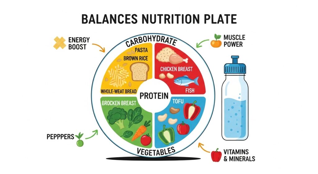 nutrition plate for gymnasts healthy growth