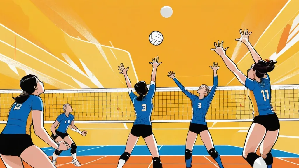 volleyball positions on court