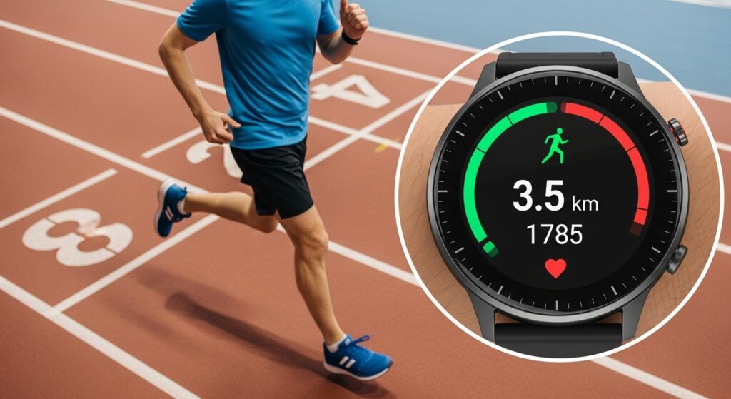 Tracking indoor running distance using smartwatch