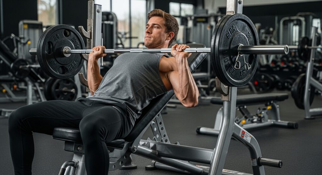 Incline dumbbell press neutral grip variation for shoulder safety