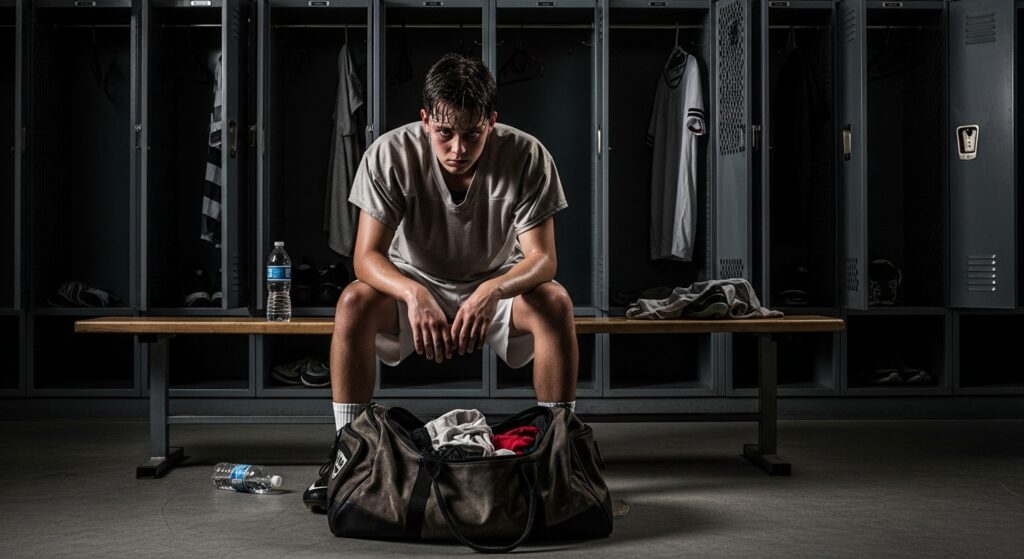 young athlete showing signs of burnout